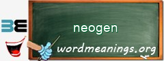 WordMeaning blackboard for neogen